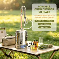 Distillateur d'Hydrolat et d'Extraits d'Herbes 2-en-1 en Acier Inoxydable pour Aromathérapie Domestique