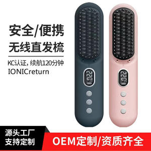 Peine Alisador de Cabello Inalámbrico C34 40W con Cerámica de Turmalina, Calor Ajustable, Carga USB para Cabello Seco y Mojado - Product Image 5