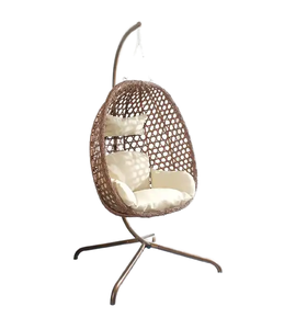 Silla Colgante Tipo Huevo de Cuerda para Jardín, Patio o Interior, Estilo Contemporáneo para Villa, Muebles de Exterior - Product Image 1