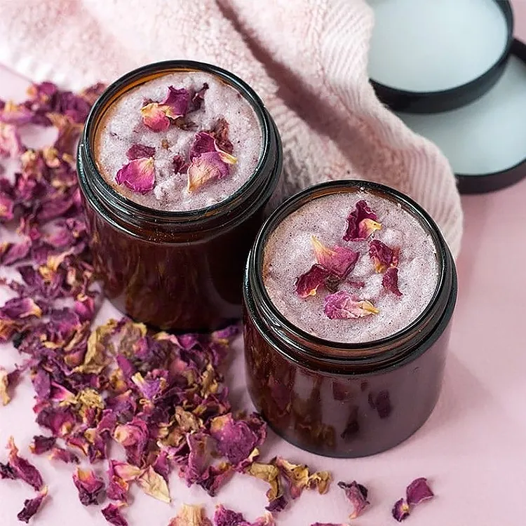 Crea la tua SPA Scrub per lo zucchero viso etichetta privata Scrub esfoliante sbiancante per il bagno di Rose