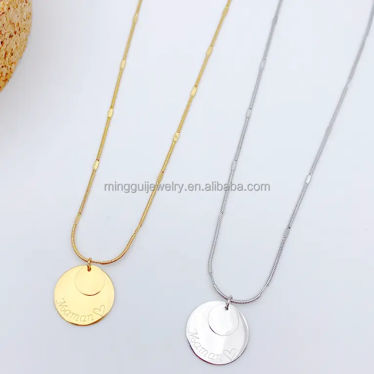 Fashion Jewelry Stainless Steel Custom Necklace Gift Young Women and Girls Jewelry Wholesale Customized Logo Wedding gift