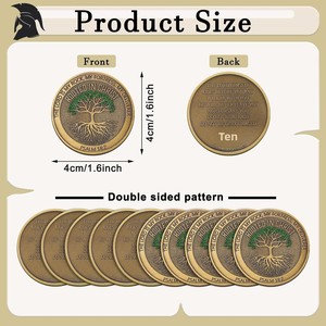 Siifert 20 Pezzi Monete con Design Croce Albero di Cristo, Gettoni 'Il Signore è la mia roccia', Divertenti Regali Cristiani, Gettoni Tascabili per la Preghiera - Product Image 2