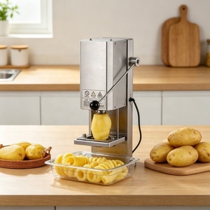 Coupe-<span class=keywords><strong>frites</strong></span> torsadées électriques commerciales, machine à découper les pommes de terre et les carottes en bâtonnets <span class=keywords><strong>pour</strong></span> utilisation en stand - Product Image 2
