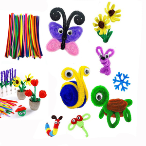 Palos peludos suaves multicolores, tallos de chenilla, limpiador de tuberías artesanal, alambre giratorio hecho a mano para manualidades DIY de Navidad - Product Image 4