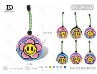 Portamonete rotondo con perline e cinturino da polso, mini chiusura con cerniera, design floreale a cartone animato, unisex - Product Image 3