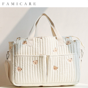 Bolsa Organizadora de Pañales para Bebé y Mamá, Venta al por Mayor de Fábrica, Bolso de Mano Portátil, Bandolera, Bolsa de Viaje, Bolso Tote Resistente - Product Image 3