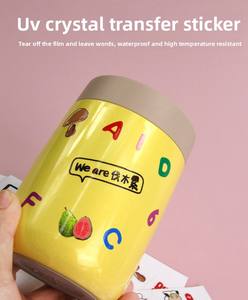 สติ๊กเกอร์คริสตัลปรับแต่งได้หลากหลายสไตล์และดีไซน์การพิมพ์ยูวีบนกระดาษโฮโลแกรมชนิดกระดาษกาวแบบลอกลาย - Product Image 3