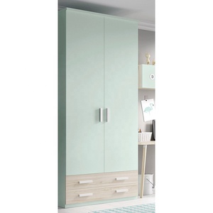 NOVA 21ETDB201 Muebles de Dormitorio para Bebés y Niños Color Verde Menta, Armario de <span class=keywords><strong>2</strong></span> <span class=keywords><strong>Puertas</strong></span> con 4 Cajones, Grado E1 - Product Image 1