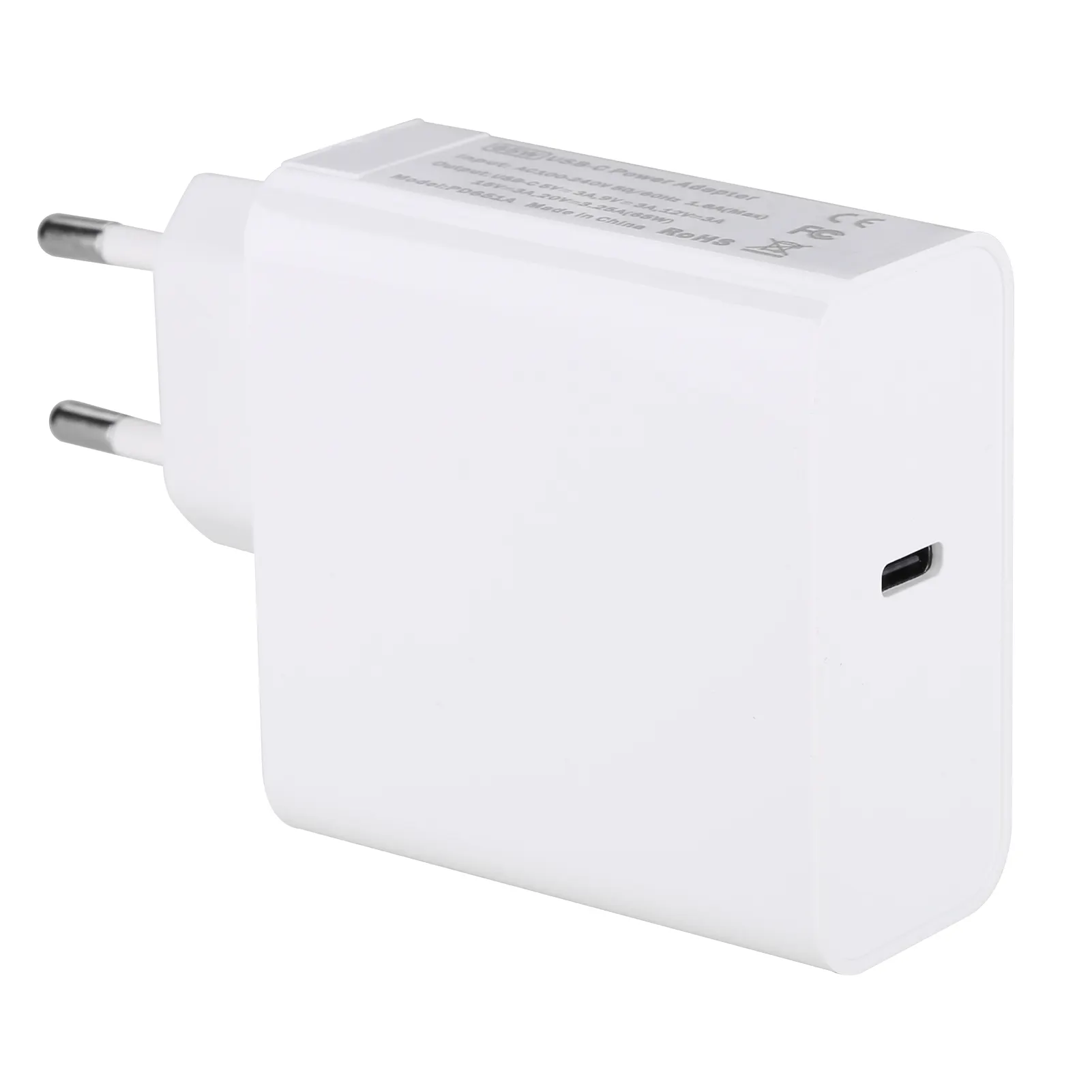 Pengisi Daya Qc3.0 Pd 65W Usb C, Pengisi Daya Cepat EU UK Pd Adaptor Daya Asap 65W Gan