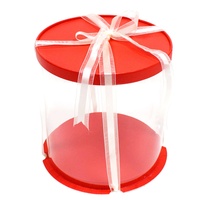 Boîtes à gâteaux transparentes en plastique de qualité alimentaire personnalisées pour les fêtes et les anniversaires, boîte à gâteaux transparente en PET
