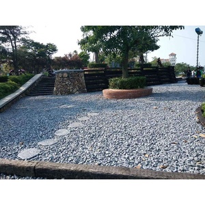 Galets de pierre naturelle noire concassés, <span class=keywords><strong>gravier</strong></span> durable pour l'aménagement paysager extérieur, pour utilisation dans les jardins - Product Image 6