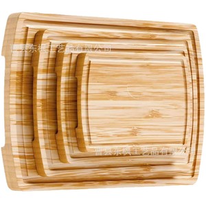 Bamboo Cutting Boards <b>Set</b> Of 4 Rectangle Thickened Kitchen Chopping Blocks For Vegetable Fruit - Product Image 2