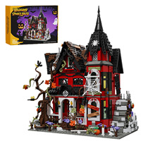 Ensemble de blocs de construction maison hantée édition limitée Halloween, modèle de jouet en ABS de style gothique pour les 14 ans et plus, décoration de bureau, bricolage hanté