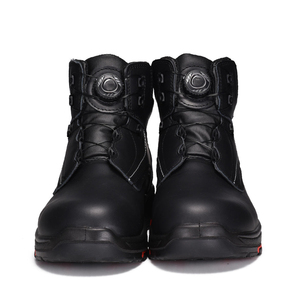 Bottes de sécurité en cuir noir DSF53, imperméables, pour le travail et la randonnée, avec fermeture à verrouillage, coopération OEM ODM. - Product Image 4