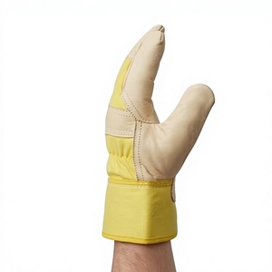 Gants de travail d'hiver en cuir de vachette grainé robuste avec doublure en polaire pour la sécurité industrielle et la construction par temps froid - Product Image 3