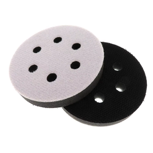 <strong>3Inch</strong> 75mm 6Holes Thick 10mm Soft Cushion Dust-free Pad Hook and Loop Sponge <strong>Interface</strong> Pad for Sander Abrasive Tools Polishing - Product Image 1