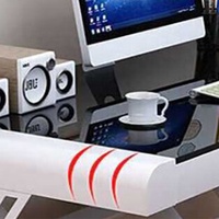 Bureau d'étude personnalisé, grand bureau ergonomique d'angle pour ordinateur