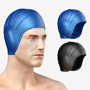Bonnet de bain en gel de silicone flexible pour hommes et femmes, cheveux longs, sport, imperméable, bonnet de natation pour <span class=keywords><strong>piscine</strong></span>, couvre-chef pour adultes - Product Image 1