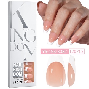 <span class=keywords><strong>Uñas</strong></span> Postizas Francesas con Punta en Forma <span class=keywords><strong>de</strong></span> Ataúd, 120 Piezas en Caja, Brillantes y Removibles, para Uso Diario y Salones <span class=keywords><strong>de</strong></span> Belleza - Product Image 6