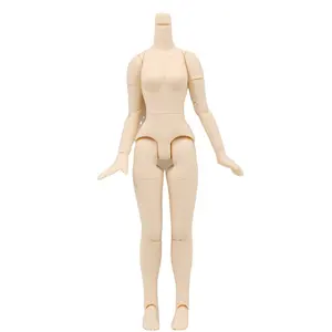 Icy DBS blyth plastic 8.5inch pvc doll body 19 movable joints bodies BJD OB24 doll size dark skin