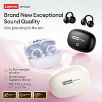 Earphone Lenovo RS108 Open Ear Clip Bass Tahan Air Gaming Sport BT Wireless Tws Peredam Kebisingan, Laris Terjual