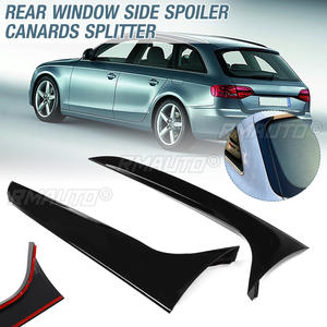 2 pièces Aileron latéral de fenêtre arrière de voiture Canards Splitter pour Audi A4 B8 Allroad Avant 2009-2016 - Product Image 1