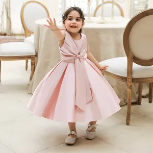 FSMKTZ Pretty Baby Dress Big Bow Design 1-5T Formal Special Occasion Party Kids Ball Gown Flower Girl Dresses