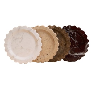 ถาดเสิร์ฟอาหารทำจากหินสไตล์ชายฝั่งถาดโชว์หินอ่อนสไตล์มินิมอลสำหรับบ้านโรงแรมห้องครัวหินอ่อนที่เสิร์ฟได้หลากหลาย - Product Image 2