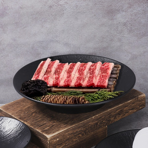 Mountain-style hot pot creative tableware: mountain-themed hot pot, nine-second beef black bowl, dry ice plate, wasabi grilled - Product Image 3