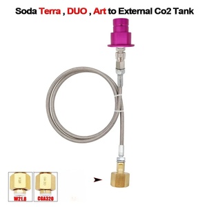 Nouveau tuyau d'air gazeux tressé en acier inoxydable W21.8 CGA320 avec adaptateur à connexion rapide fileté pour réservoir de CO2 externe 1,5 m OEM Garantie 1 an - Product Image 1