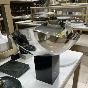 高級ブラックマーブルステンレススチールトレイスタンドゴールドシルバーカスタムサイズホームフードサービングトレイラマダンセレブレーションデザート - Product Image 4