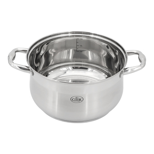 Marmite à soupe et casserole de cuisine à induction en acier inoxydable avec poignée Stay-Cool - Product Image 2