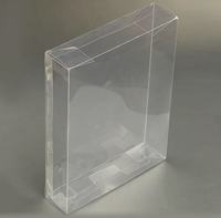 Boîte de rangement recyclable en plastique transparent avec design pliable
