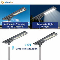 Lampadaire solaire automatique à LED 5054SMD super lumineux 6000K, indice de protection IP66, boîtier en acier galvanisé de haute qualité, angle réglable
