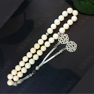 osso di cammello naturale con osso di animale gioiello islamico 10mm 33 perle di preghiera musulmano Ramadan regalo di lusso di fascia alta collezionista di rosario Tasbih - Product Image 6