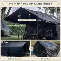 Tente gonflable Coody 8.0+Framed Foyer Air - Noire, fabrication chinoise, pour le camping et le glamping