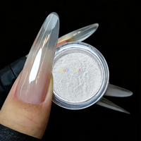 Superhelles Klares Chrom-Plattierungs-Pigment Feines Blitz-Mondlicht Magisches Spiegelpulver Klarer Nagellack