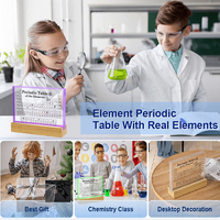 Perioden system mit echten Elementen in der Chemie Transparente Acryl-Perioden system anzeige mit Elementen Bildungs geschenke