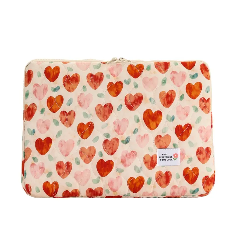 Flower Shockproof Laptop Pouch With Pocket Tablet Sleeves for iPad 11 13 15 inches Samsung Tab Tulip Foliage