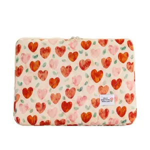 Custodia per Laptop antiurto fiore con maniche per Tablet tascabili per iPad 11 13 15 pollici Samsung Tab Tulip fogliame