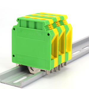 USLKG 35 Hight Ground Earth PE <strong>Terminal</strong> <strong>Blocks</strong> Screw Type Wire Electric Connectors - Product Image 1