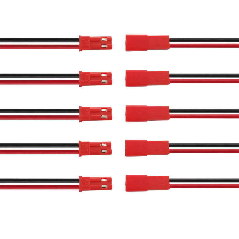 10 Pares De Conectores JST 2 Pines 24 AWG De 150 Mm | Para LED, Baterías Y Juguetes RC