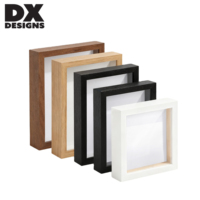 DX Designs Bingkai Kayu Shadow Box 4x6 5x7 6x8 8x10 12x16 Inch, Kedalaman 3cm/5cm, Bingkai Pajangan 3D untuk Bunga Kering, Medali, Dekorasi Rumah
