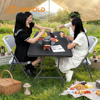 Table pliante en plastique personnalisable, légère, longue et portable, pour fêtes à thème en extérieur