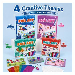 Kit d'activités créatives DIY pour enfants sur le thème de la faune forestière, avec autocollants en mousse métallisés et feuilles de métal, activité créative sans écran, surprise d'anniversaire - Product Image 4
