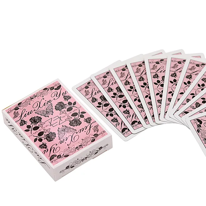 कस्टम अरब ब्रेल ताश के पत्तों की दोनों पक्षों मुद्रित खेल कार्ड पोकर डेक सेट 52-54 कार्ड या अनुकूलित OEM लोगो