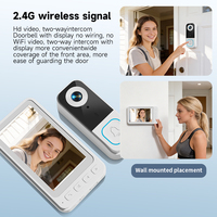Sonnette vidéo intelligente sans fil avec caméra, sans Wi-Fi, fournie par l'usine