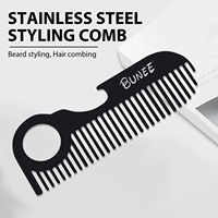 Sisir Rambut Bentuk Jenggot Bahan Stainless Steel Harga Grosir, Sisir Jenggot & Kumis, Perlengkapan Perawatan Jenggot untuk Pria