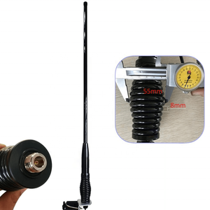 Antenne UHF CB 477 MHz à gain élevé 6,5 dBi pour véhicule tout-terrain robuste avec base à ressort à gros ferrule, diamètre 5,5 cm - Product Image 3