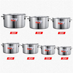 أواني طهي من الفولاذ المقاوم للصدأ سلسلة 2.2 بسعة 14.5 لتر - 84.5 لتر، صالحة للطعام، مع غطاء عمودي قابل للتعليق - Product Image 6